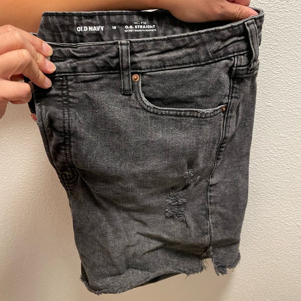 Old Navy Women's Charcoal Jean Shorts